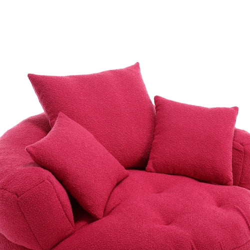 Chenille Sponge single sofa,No Assembly Required,Fluffy Modern Sleeper