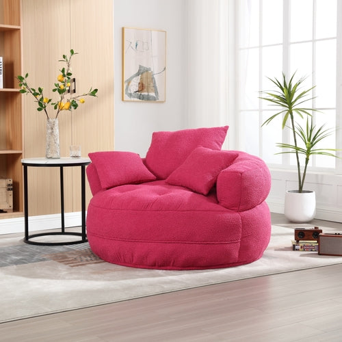 Chenille Sponge single sofa,No Assembly Required,Fluffy Modern Sleeper