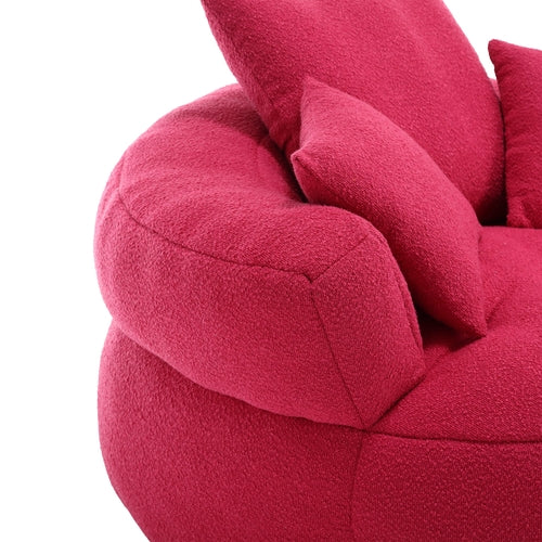 Chenille Sponge single sofa,No Assembly Required,Fluffy Modern Sleeper