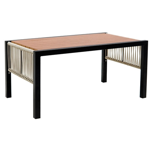 Multi-person Outdoor Iron Sofa Set with A table, Rattan Decoration,